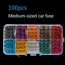 100pcs/lot Car Auto Medium Size Standard Blade Fuse Box Plastic Box Assortment with 2A 3A 5A 7.5A 10A 15A 20A 25A 30A 35A Fuses 2024 - buy cheap