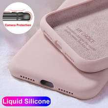 Luxury Original Liquid Silicone Soft Case For iPhone 11 Pro X XR XS Max 7 8 6 6s Plus SE 2020 Candy Color Phone Cover Coque Etui 2024 - buy cheap