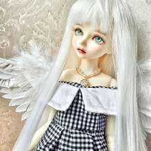 BJD SD 1/3 1/4 1/6 1/8 doll wig male and female dolls high temperature fiber neat bangs long straight hair 24 color 2024 - buy cheap