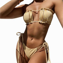 Bandeau Bikini Swimwear 2022 Girl Swimsuit Sexy Bathing Suit Biquini Brasileiro Maillot De Bain Femme Monokini Tankini 2024 - buy cheap