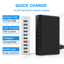 Портативное зарядное устройство с несколькими USB-портами, 60 Вт 2024 - купить недорого