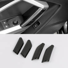 Acessórios para carro audi q3 2019 2020 2021 abs interior porta apoio de braço alças moldagem tampa acabamento 4pcs 2024 - compre barato