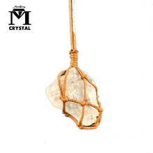 Natural clear raw crystal  pendant white Irregular Quartz stone  jewel necklace healing gemstone Free Shipping 2024 - buy cheap