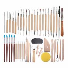 45 Pcs Pottery Clay Sculpting Tool Sets For Beginners Professional Art Crafts Wooden Handle Modeling Ceramic Clay Tools 2024 - buy cheap