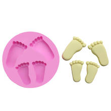 Cute Baby Foot shape Silicone Molds For Cake Decorating Fondant Cookie Chocolate Pastry 3D Feet Mould Baking Tools Handicrafts 2024 - buy cheap