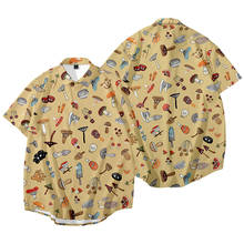 Camisa informal holgada para hombre, blusa con estampado de setas, camisas de manga corta de verano 2024 - compra barato
