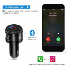 Handsfree Bluetooth 4.2 FM Transmitter Modulator Car Charger 3.1A Dual USB Adapter Car MP3 Player Wireless Audio Receiver Black 2024 - buy cheap
