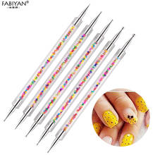 5 pçs/set 2 Way Dotting Pen Escova de Pintura De Madeira Da Arte Do Prego Acrílico UV Gel Polonês Pick Up Pedrinhas Cristal Dicas Manicure Ferramentas 2024 - compre barato