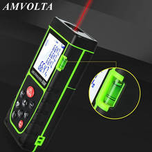 Amvolta-telêmetro a laser digital, medidor de distância a laser, 100m, 80m, 60m, 40m, fita trena laser, dispositivo de medida para construção, régua 2024 - compre barato