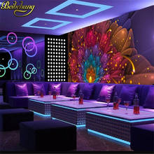 Beibehand-papel de parede 3d para foto personalizada, restaurante, boate, bar, ktv, flor, ferramentas, mural de fundo, rolo de papel de parede 2024 - compre barato