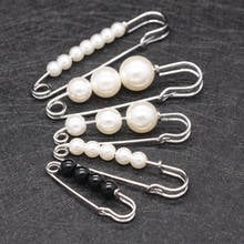 Beads Safety Pins Vintage Fashion Simulated Pearl Brooch Pin Jewelry Ornaments for Scarf Coat Bag Garment Decoration Accessories 2024 - buy cheap