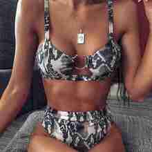 2021 Sexy Women High Waist Bikini Swimsuit Swimwear Female Bandeau Thong Brazilian Biquini Bikini Set Bathing Suit Bather 2024 - buy cheap