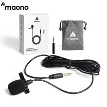 MAONO Lavalier Microphone Handsfree Condenser Microphone Clip On Vocal Recording Lapel Mic Wired Studio Microphone for DSLR Cam 2024 - buy cheap