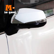 Аксессуары для стайлинга автомобиля 2 шт. ABS хром/углеродное волокно для Toyota RAV4 2019 накладка на зеркало заднего вида автомобиля отделка наклейка оболочка 2024 - купить недорого