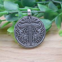 Vintage Round Deer Pendant Viking Slavic Animal Nordic Talisman 2024 - buy cheap