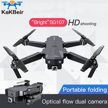Kakbeir-mini drone sg107, quadricóptero com 4k, wifi, 1080p, fpv, câmera de brinquedo vs e58 e e68, fluxo óptico de 2.4ghz 2024 - compre barato
