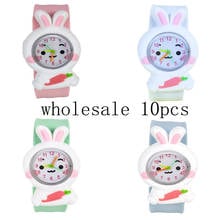 Wholesale 10pcs High Quality Cartoon Cat Rabbit Children Watch for Girls Boys Sports Quartz Kids Watch Birthday Party Gift Clock 2024 - buy cheap