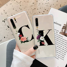 Cute Custom Letter Flower Phone Case for Huawei P Smart Y9 2019 Honor 9X 8X 10 P20 P30 P40 Mate 40 20 30 Pro Lite Nova 5T Cover 2024 - buy cheap