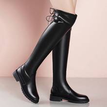 2020Slim Boots Sexy Over The Knee High Pu Women Snow Women's Fashion Winter Thigh Shoes Woman Botas Feminina Leather Boots 2024 - buy cheap