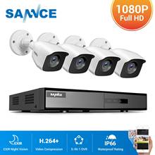 Система наружного видеонаблюдения SANNCE, 4 шт., водонепроницаемая камера безопасности, 2 МП, IP66, 1080P, HDMI, TVI, 1280TVL 2024 - купить недорого