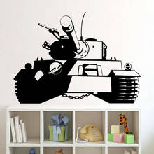 Decalques de parede do tanque do exército, adesivo de vinil para quarto das crianças, arte para berçário, decoração de parede, vinil, removível, decoração de casa, mural x714 2024 - compre barato