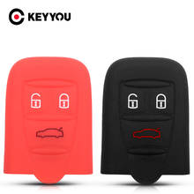 KEYYOU-funda de silicona con 3 botones para Alfa Romeo, carcasa compatible con mando a distancia, 159, Brera, 156, Q4, GT, 946, Spider, 939 GT 2024 - compra barato