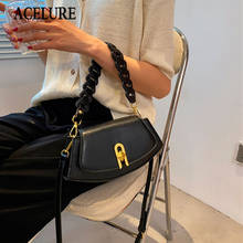ACELURE Fashion Ladies PU Leather Shopping Purse Flap Solid Color Shoulder Bags for Women Half Round Shape Small Messenger Bags 2024 - buy cheap
