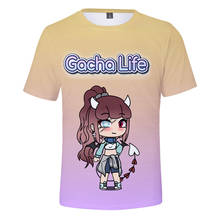 Camiseta game gachi life 3d, camiseta de manga curta, feminina e masculina, fashion de verão, camisetas gráficas engraçadas, roupas kawaii 2024 - compre barato