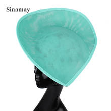 2018 30 cm verde esmeralda imitação big sinamay fascinator bases para as mulheres millinery chapéus do casamento acessórios para o cabelo 5 pçs/lote SYB05 2024 - compre barato