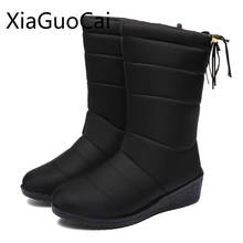 Northeast-botas de nieve para mujer, botines de terciopelo con fondo grueso impermeable, antideslizantes, cálidos, de algodón, 2019 2024 - compra barato