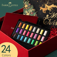Faber-castell-Juego de acuarelas de Metal sólido, 24 colores, con pincel, pigmento de acuarela portátil, suministros de arte para pintar 2024 - compra barato
