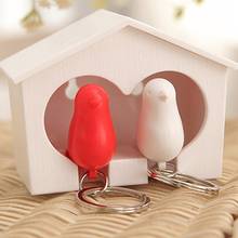 2Pcs Bird Keychain Sparrow Birdhouse Home Wall Mount Key Ring Holder Wall Hanging Oranment Valentine's Day Gift Wedding Decor 2024 - buy cheap