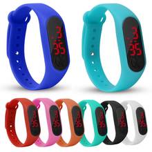 Outdoor LED Clock Number Display Outdoor Sports Digital Kids Wrist Watch Wristband  Girls Boys Sport Bracelet Wristband Watch 2024 - buy cheap