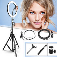 10inch Dimmable LED Selfie Ring Light Tripod Stand 3200-5600k Photography Camera Phone Ring Lamp For Makeup Video Live Studio 2024 - buy cheap