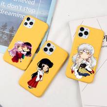 Hot Anime Inuyasha Higurashi Phone Case For iphone 12 11 Pro Max Mini XS 8 7 6 6S Plus X SE 2020 XR Candy yellow Silicone cover 2024 - buy cheap