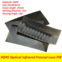55x28,8 мм оптическая HDPE Rectngle черная инфракрасная линза Френеля PIR зондирование расстояние 12 м фокусное расстояние 25 мм 2024 - купить недорого