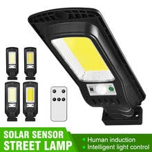 1pc New Solar Wall Lamp Waterproof Human Induction Light Remote Control Illumination Street Lamp For Outdoors Courtyard Garden 2024 - buy cheap