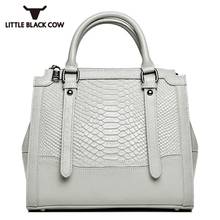 Elegant Office Ladies Leather Handbag Fashion Women Cowhide Shoulder Bags Large Capacity Business Work Packing Crossbody Bag 2024 - buy cheap