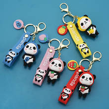 New Cute Panda Keychain Fruit Red Panda Pendant Key Accessories Couple Bag Ornaments Party Fashion Gift 2024 - buy cheap