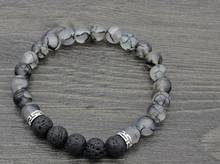 Abalorio ajustable de 8mm para mujer, pulsera de lava volcánica negra con cuentas de dragón negro, Cuenta de piedra, difusor de aceites esenciales 2024 - compra barato