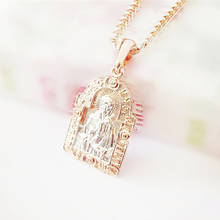 Blessed Virgin Mary Pendant Necklace Christian New Fashion Religion Trendy 585 Gold Color  Women Pendants 2024 - buy cheap