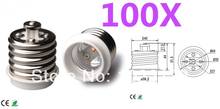 100 peças e40 para e27 adaptador de tomada led base de luz conversor adaptador de lâmpada conversor frete grátis com rastreamento no.