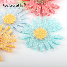 Lucia Crafts  5 pcs/Lot Sew On Floral Patch Cute Girl DIY Hair Hoop Crafts Decor  Patch For Clothing B0815 2024 - buy cheap