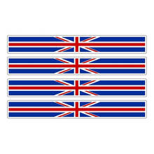 Pegatinas patrióticas de bandera a rayas de vinilo, PVC, 13cm X 1,7 cm, tuneado de motocicleta y coche, Reino Unido británico, 4 Uds. 2024 - compra barato