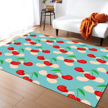 Vermelho cereja frutas tapetes para o quarto de cama tapetes e tapetes para casa sala estar do agregado familiar cabeceira 2024 - compre barato