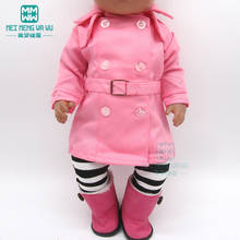 Clothes for doll fit 43cm baby toy new born doll and 45cm American doll Air Force Uniform Three-piece 2024 - buy cheap