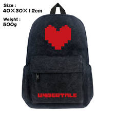 Mochila de lona de juego Undertale Sans, bolso de hombro escolar con estampado, mochila de viaje Shingeki Joker 2024 - compra barato