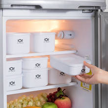 Única camada de armazenamento de alimentos recipiente selo capa crisper geladeira alimentos frutas vegetais caixa organizador carne 2024 - compre barato