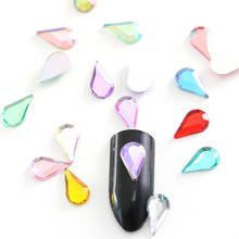 Diamantes de imitación acrílicos en forma de lágrima para decoración de uñas, 6x10mm, 100 unidades, DIY, H0977 2024 - compra barato