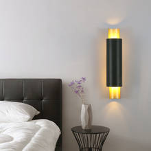 Jmzm lâmpada de parede moderna preta, lâmpada de parede para sala de estar, tv, corredor de entrada, e27, fonte de luz, lâmpada de parede interior 2024 - compre barato
